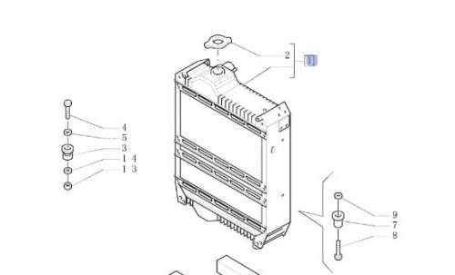 CHŁODNICA WODY NEW HOLLAND CASE STEYR 87306792