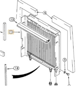 Chłodnica Case 570LXT 580L 580SL 590L 590SL 231280A1