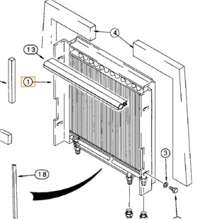 Chłodnica Case 570LXT 580L 580SL 590L 590SL 231280A1